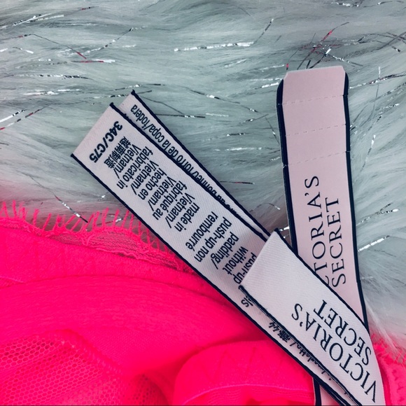 Victoria’s Secret Neon Pink Bra 34D 34DDD - Picture 7 of 7